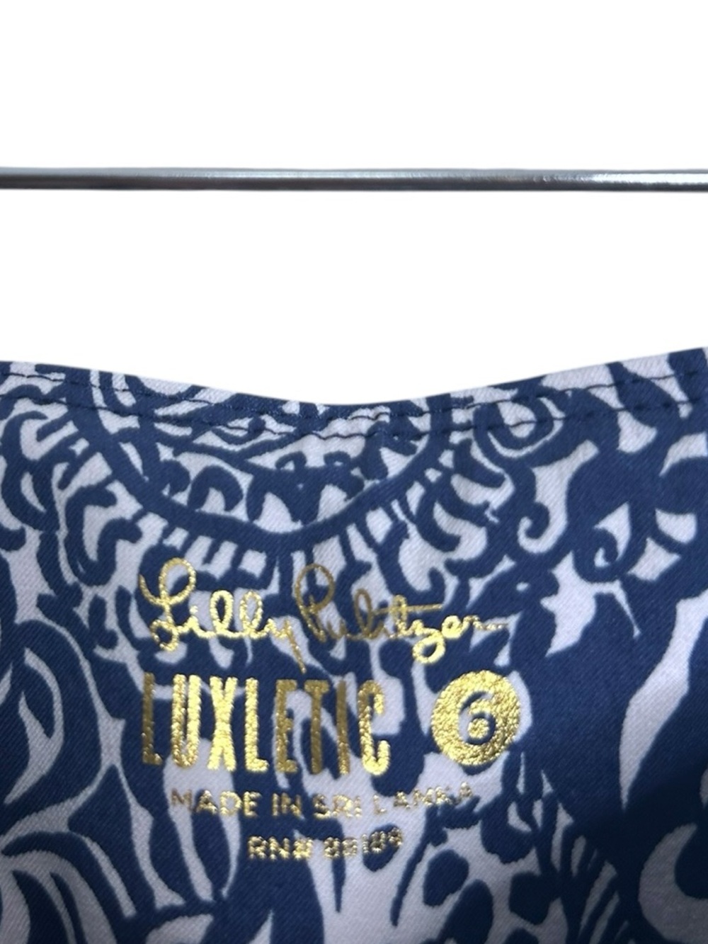 Lilly Pulitzer LUXLETIC Corso Pant UPF 50+ High Tide Navy Golf Pant Women’s Sz 6 - Picture 4 of 6